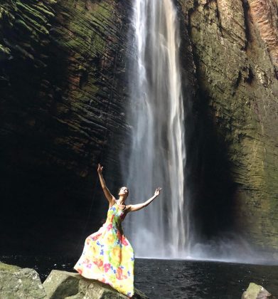 “Cheguei aos 46 anos! Querendo dançar mais a vida, os novos ciclos, a natureza…”, escreveu ela. (Foto: Instagram)