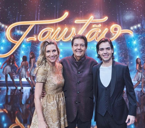 ‘Faustão na Band’ é apresentado por Faustão, Guilherme Silva e Anne Lottermann. (Foto: Divulgação)