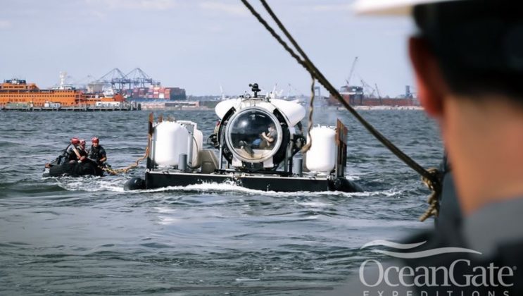 A busca pelo submarino envolve uma operação conjunta entre as equipes de resgate, autoridades marítimas e outras empresas de exploração marítima. (Foto: Divulgação | OceanGate)