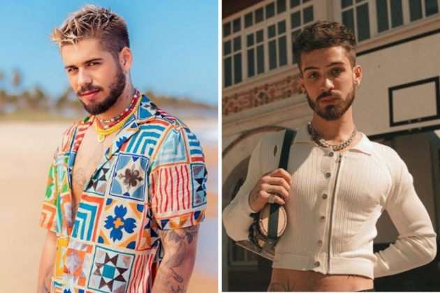 Ao ser questionado por seguidores, Zé Felipe opinou sobre o look escolhido por João Guilherme para apreciar a Semana de Moda de Paris, que envolveu um cropped. (Foto: Instagram/Montagem)