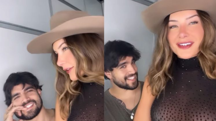 Caio Castro surge com namorada em Barretos: "Sou o peão que laçou essa vacona". (Foto: Instagram)