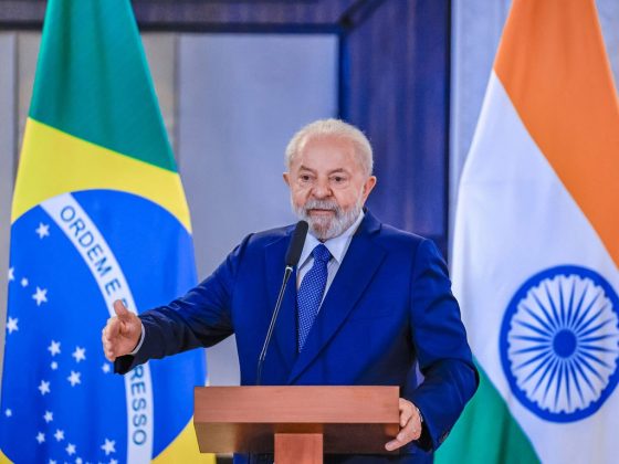 Lula durante discurso em viagem até a índia. (Foto: Reprodução)