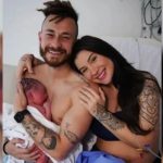 "Esse momento foi o mais feliz da minha vida, e é assim que sempre vou me lembrar de nós", escreveu Bianca, usando uma foto em que ela e Fred aparecem juntos durante o parto do filho. (Foto Instagram)
