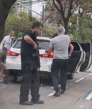 Ocorreu um tiroteio na frente do carro dele, no trânsito, em São Paulo. (Foto: Instagram)