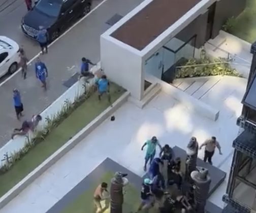 A Polícia Militar foi acionada para a ocorrência e encaminhou o homem agredido à Unidade de Pronto Atendimento (UPA) da Imbiribeira, também na Zona Sul, e, posteriormente, para a Delegacia da Mulher, em Santo Amaro, no Centro do Recife. (Foto: reprodução vídeo Instagram)