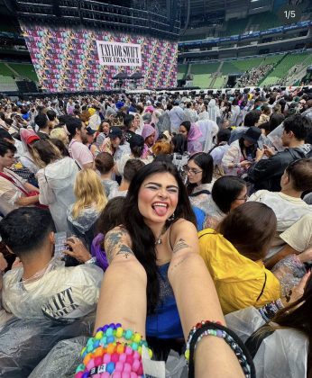 A estudante Lorena Severino, de 22 anos, se planejou durante meses para acompanhar o show da cantora norte-americana, que bateu recorde de público no Allianz Parque no sábado, em SP. (Foto: Instagram)