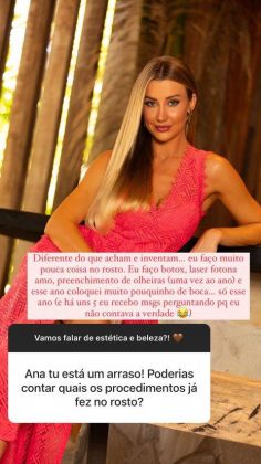 Ana Paula Siebert, que é casada com Roberto Justus, revelou a lista de procedimentos estéticos que já realizou. (Foto Instagram)