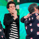 Marcos Mion se emociona com a performance de seu filho Romeo na TV. (Foto: Instagram)