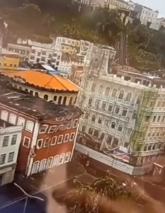 Segundo a Defesa Civil de Salvador (Codesal), por falta de manutenção, o prédio foi evacuado, em vistoria realizada no dia 28 de setembro de 2020. (Foto: reprodução vídeo Instagram)