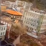 Enquanto o acesso ao local está interditado, a opção de tráfego, segundo a Superintendência de Trânsito do Salvador (Transalvador), é seguir pela contramão, na Rua Alvares Cabral. (Foto: reprodução vídeo Instagram)