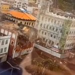 O imóvel desabou um dia após ser interditado pela Defesa Civil da capital baiana (Codesal). (Foto: reprodução vídeo Instagram)