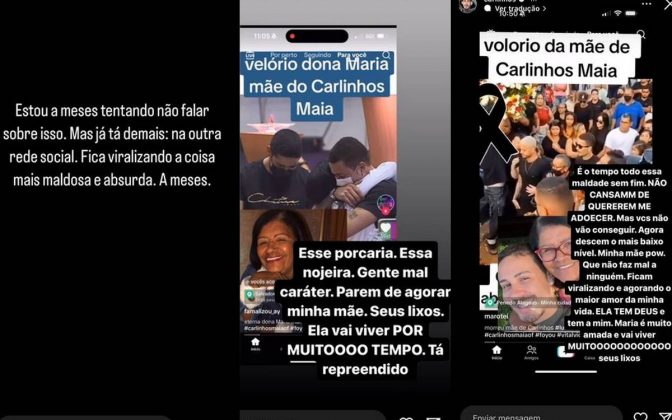 Carlinhos Maia rasgou o verbo ao denunciar que a mãe, Maria Graça dos Santos, se tornou alvo de fake news em torno de sua suposta morte. (Foto: Instagram)