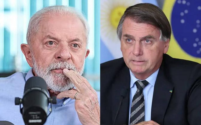 Lula afirma que eleição em São Paulo será disputa entre ele e Bolsonaro. (Fotos: Agência Brasil - Montagem)