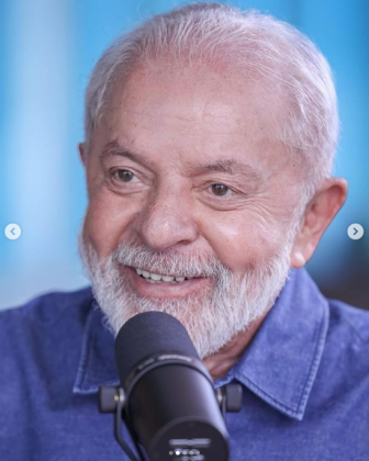 Lula como convidado em um podcast. (Foto: Instagram)