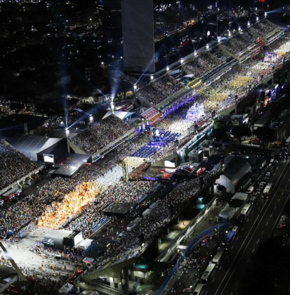 Portela desfilando na Sapucaí. (Foto: Instagram)