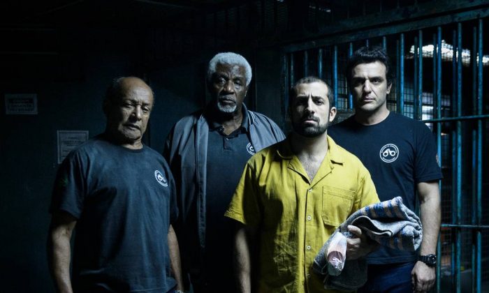Elenco do filme Carcereiros. (Foto: Globo / Reprodução)