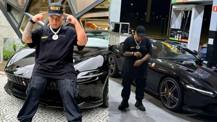 MC Ryan SP ostenta com nova Ferrari Roma avaliada em R$ 5 milhões (Foto: Instagram)