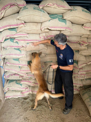 A carga de café ao todo, era composta por um total de 320 sacas. (Fonte: Instagram)