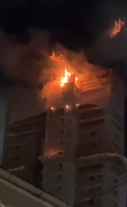 Ações rápidas evitam maiores danos ao edifício. (Foto: Instagram)