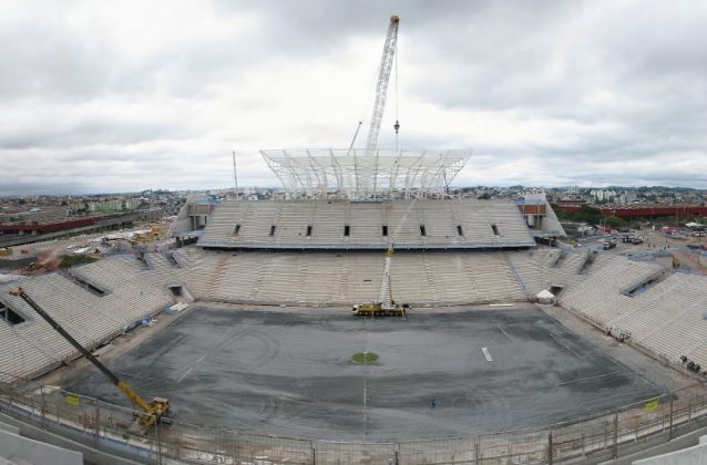 Construção da Neo Química Arena. (Fonte: Instagram)