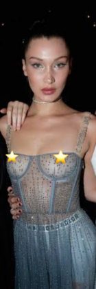 Bella Hadid - No evento Christian Dior Haute Couture Bal Masque de 2017, Bella Hadid encantou com sua presença marcante e seu estilo sofisticado. (Foto: Instagram)