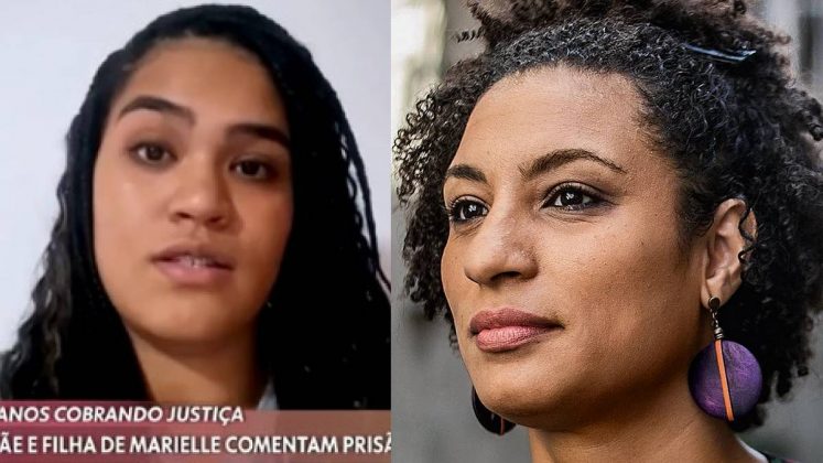 Filha de Marielle Franco se pronuncia após prisões de acusados pela morte da vereadora. (Foto: TV Globo)