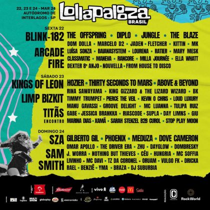 Line-up do Lollapalooza 2024. (Foto: Divulgação)