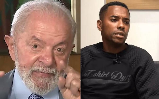 Lula rasga o verbo contra Robinho após acusação de estupro: "Crime imperdoável". (Fotos: SBT/Internet - Montagem)