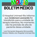 Hospital Unimed-Rio informa sobre transferência do cantor para terapia intensiva. (Foto: Instagram)
