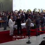 Imagens do Velório de Gal Costa em novembro de 2022. (Fonte: Tv Globo)