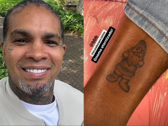 Rodriguinho faz tatuagem para celebrar sua passagem pelo BBB 24: "Gnomo eternizado" (Foto: Instagram)