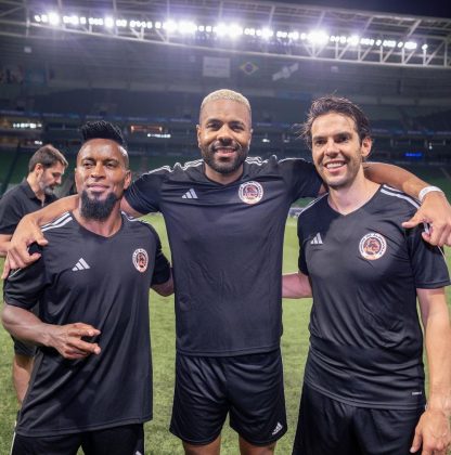 Polidoro ao lado de Zé Roberto e Kaká, ex-jogadores da seleção brasileira. (Foto: Instagram)