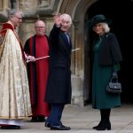 No último domingo (31), o Rei Charles III esteve presente na missa de Páscoa ao lado da sua esposa, Rainha Camila, no Castelo de Windsor, na Inglaterra. (Foto: Instagram)