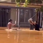 Em meio à tragédia, homem é flagrado roub4ndo casas no RS e moradores partem para cima. (Foto: Instagram)