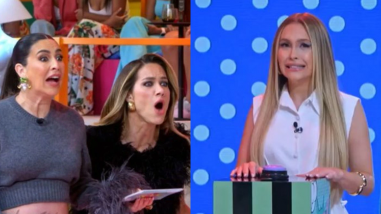 Carla Diaz revela a Gio Ewbank que Bruno Gagliasso era seu crush: "Foi mesmo?" (Foto: Reprodução)