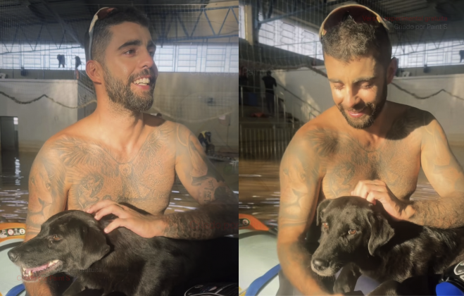 Pedro Scooby adota cachorro que resgatou no Rio Grande do Sul: "Tive uma conexão" (Foto: Instagram)