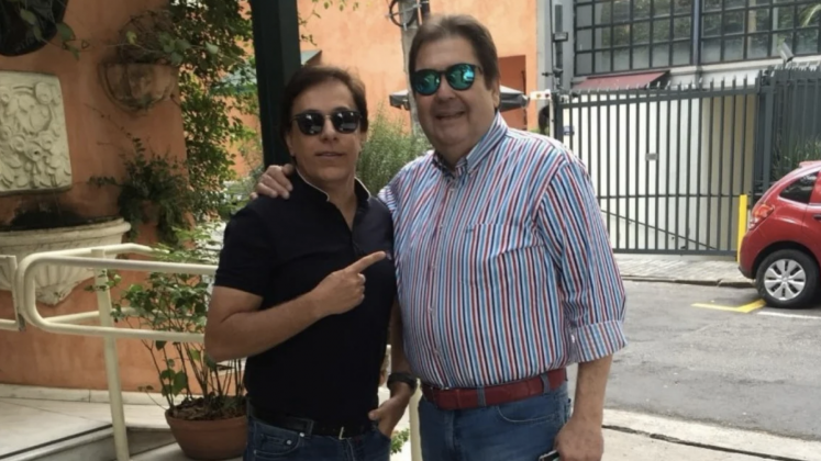 Tom Cavalcante encontra Faustão e celebra recuperação do apresentador: "Está novo de novo" (Foto: Instagram)