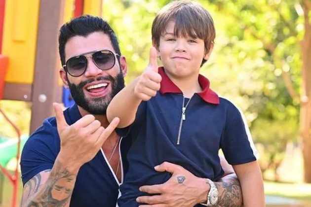 O vídeo publicado por Andressa Suita, no dia 1º de julho, mostrando seu filho Gabriel, de 7 anos, dirigindo um carro, gerou polêmica nas redes sociais. (Foto Instagram)