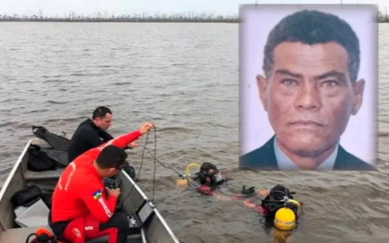 Josué dos Santos Silva, de 61 anos, morreu após salvar o neto em naufrágio no rio Mamoré; corpo foi localizado pelos bombeiros três dias depois.