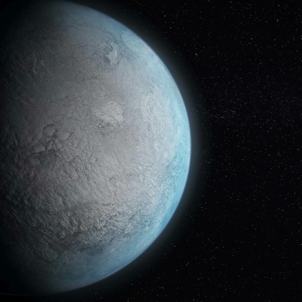 Simulação artística do exoplaneta K2-18b, onde astrônomos identificaram possíveis sinais de atividade biológica. Photo by Rodolfo Boscan/ Pexels Simulação artística do exoplaneta K2-18b, onde astrônomos identificaram possíveis sinais de atividade biológica. Photo by Rodolfo Boscan/ Pexels