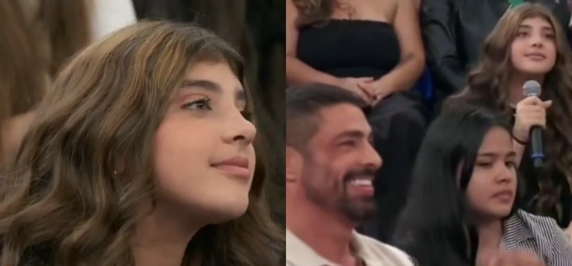 Sofia, filha de Cauã Reymond e Grazi Massafera, impressiona ao surgir no Altas Horas (Foto: Reprodução/ TV Globo)