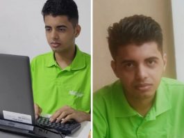 Lucas Almeida celebra sua primeira experiência profissional ao lado da mãe, que compartilhou a conquista com orgulho nas redes sociais. (Créditos: Reprodução)