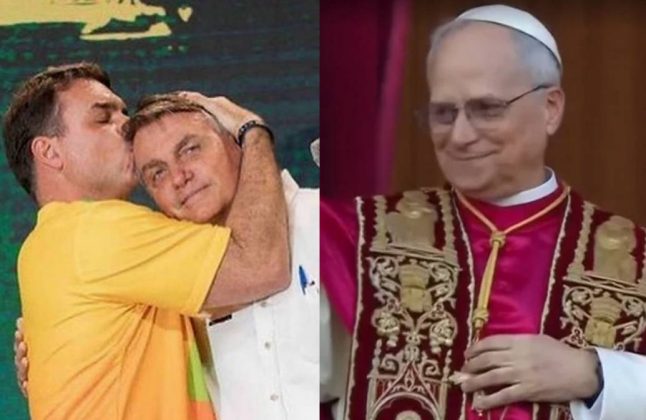Flávio Bolsonaro vira piada na web após parabenizar o Papa Leão 14: "Ele é anti Trump" (Foto: Instagram/Globo)