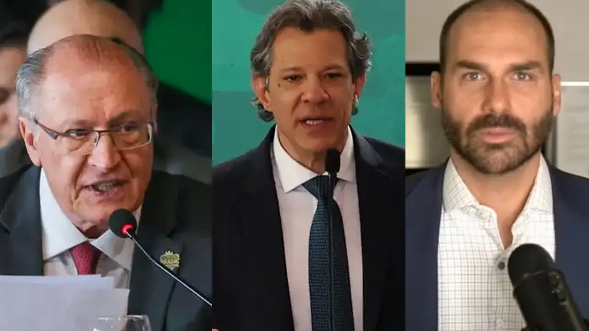 Alckmin, Haddad e Eduardo Bolsonaro tem empate técnico pelo Senado em SP, diz pesquisa (Foto: Agência Brasil/YouTube)