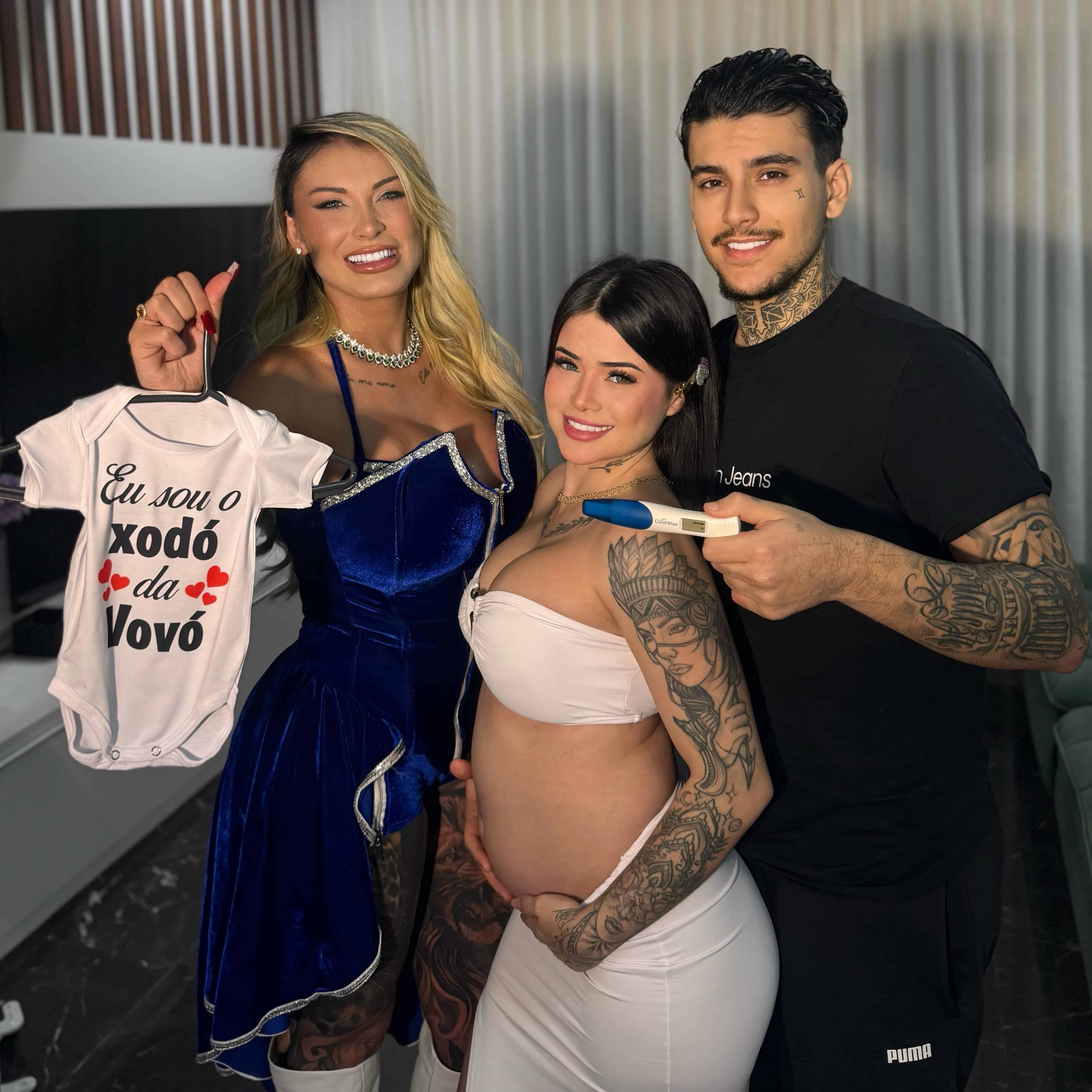 Andressa Urach usou as redes sociais nesta última quarta-feira (12), e foi surpreendida ao receber a notícia de que a nora, Maya Braga, de 20 anos, está grávida de quatro meses de Arthur Urach, seu filho mais velho, também de 20. (Foto: Instagram)