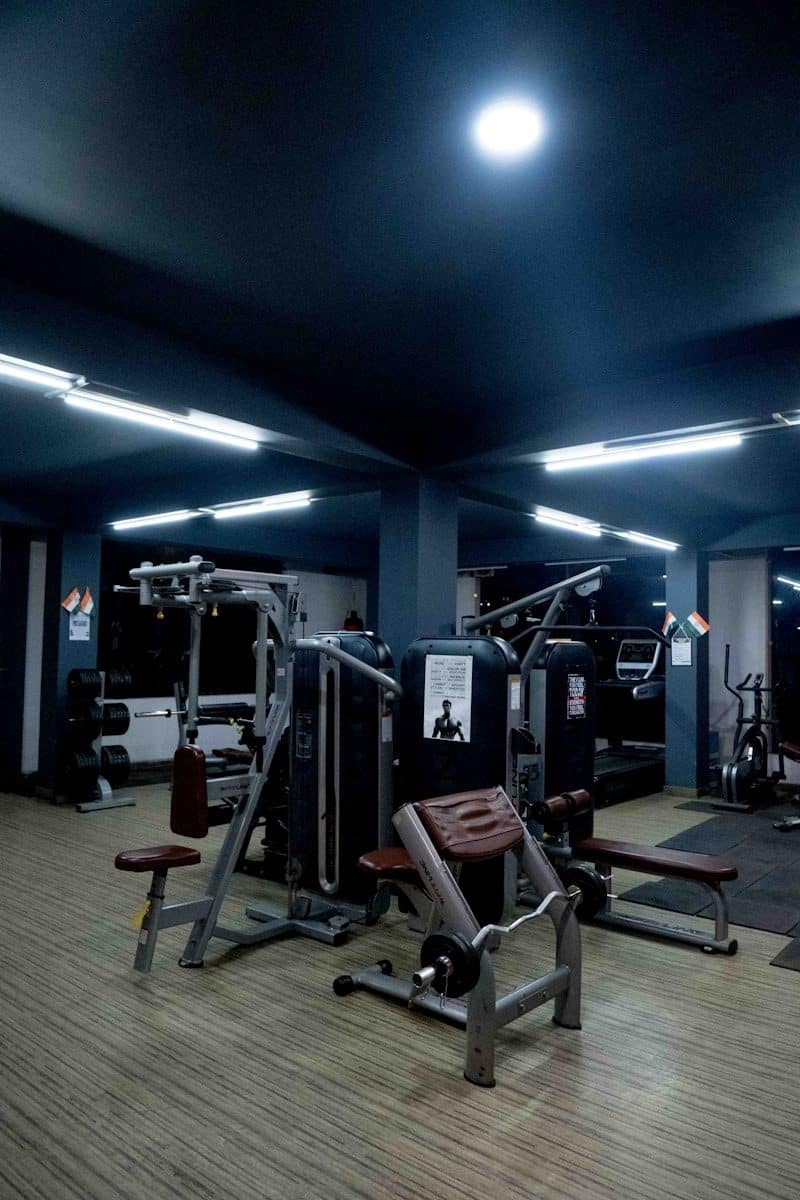 a gym with a lot of equipment in it