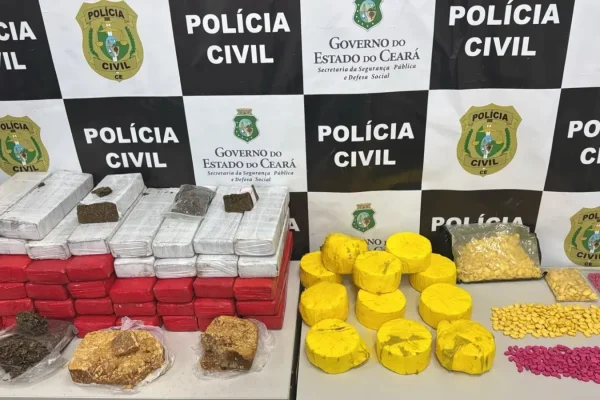Casal é detido com cerca de 50 kg de drogas e mil comprimidos de ecstasy