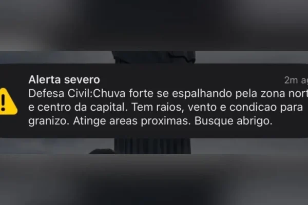 Defesa Civil emite alerta severo por chuvas intensas na capital paulista