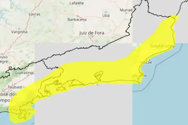 Inmet emite alerta amarelo de vendaval em SP, RJ e ES e traz previsão