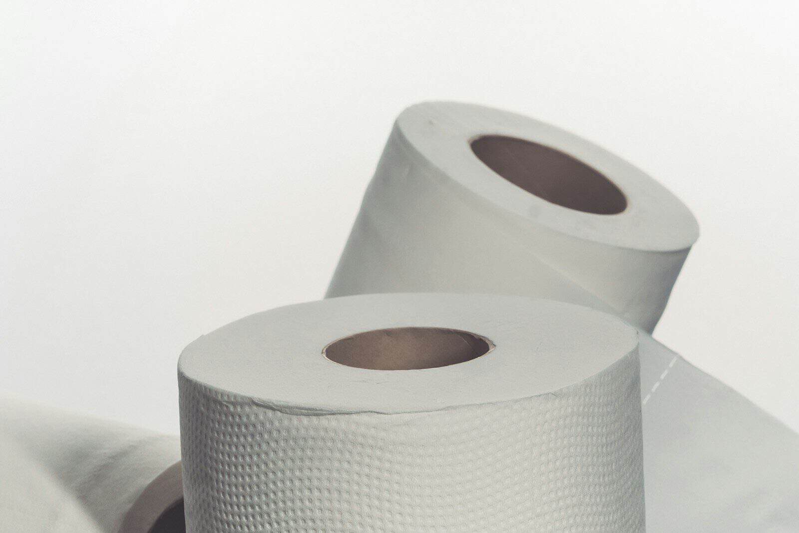 a roll of toilet paper
